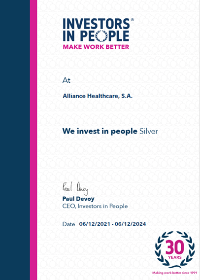 Investors in People - val. 2024