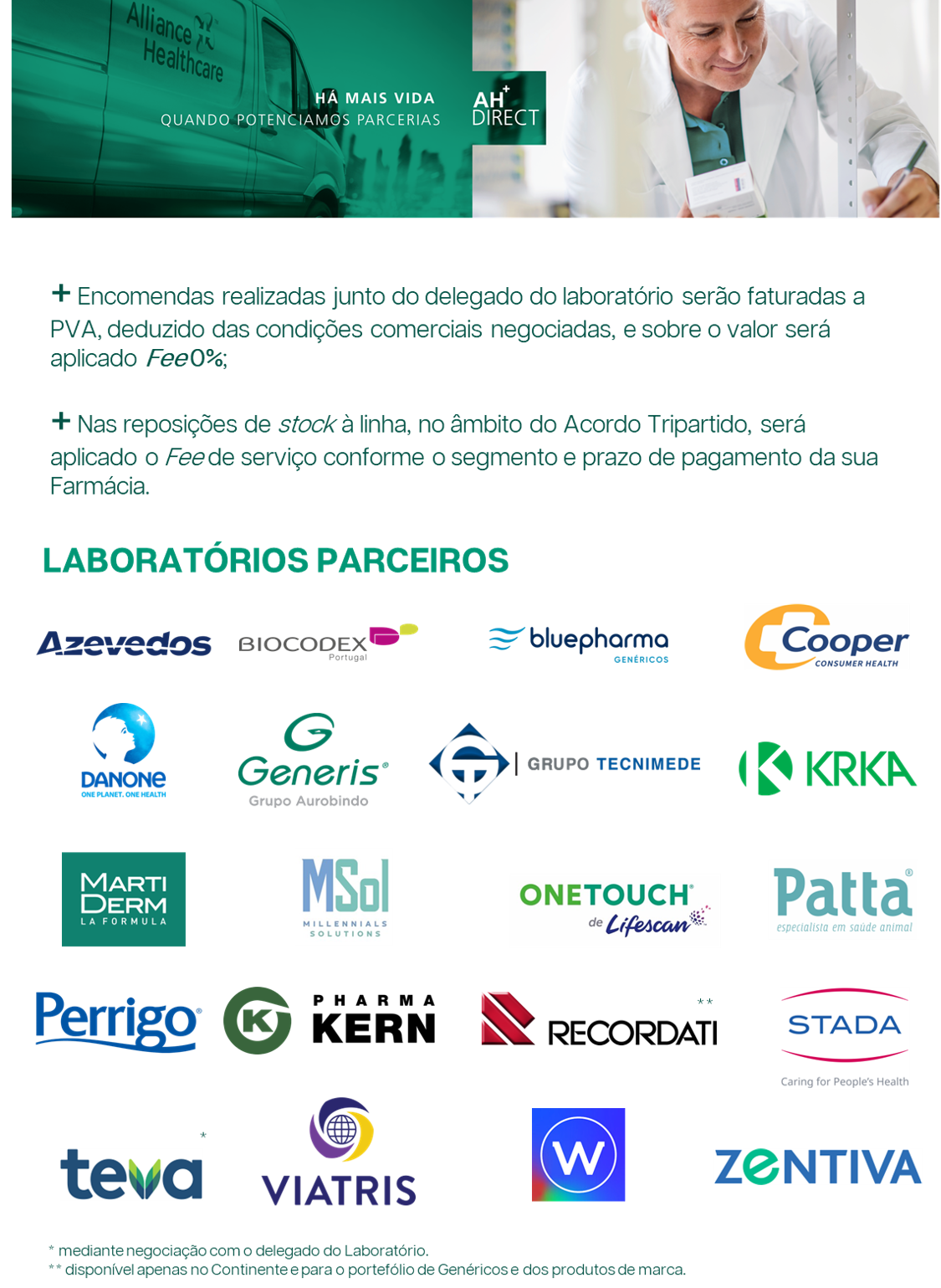Laboratorios parceiros AH DIRECT setembro 2025